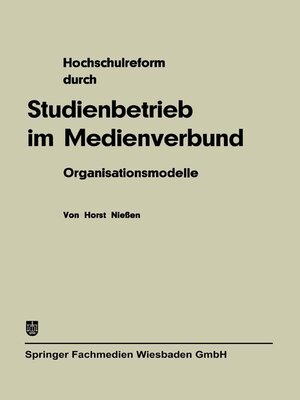 cover image of Hochschulreform durch Studienbetrieb im Medienverbund